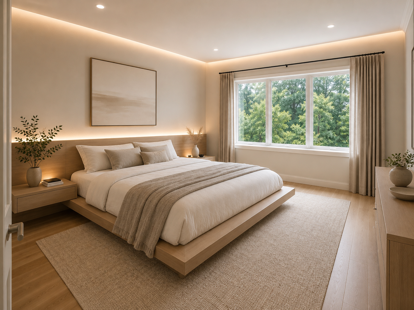 Render — one of three new upper-level bedrooms